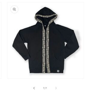 ShoyuDrip Happi Hoodie with cat trim - Black, Medium, Unisex